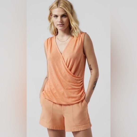 Athleta Tops - Athleta Women's Breezy Wrap Tank Size 1X Color Cactus Peach style 988031